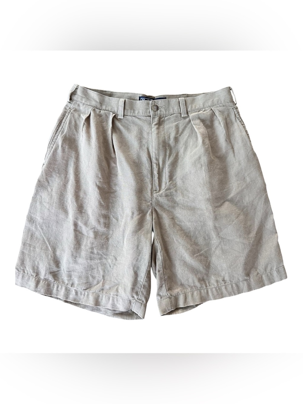 Men’s 100% Linen Tan Polo Lauren Shorts 34 waist